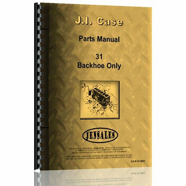 Aftermarket Parts Manual Fits Case 310F Backhoe Attachment (SNNo of backhoe 4041720-4075165) RAP67314